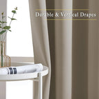 NICETOWN Blackout Taupe Curtains & Drapes 90 inches Long - Image 5