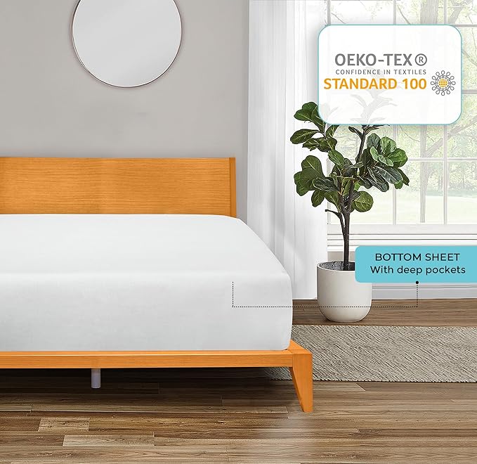 ROYALE LINENS 300 Thread Count 100% Long Staple Combed Cotton Fitted Sheet King - Image 6