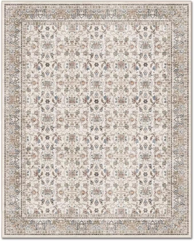 Washable 3x5 Entryway Rug, Boho Non-Slip Vintage Distress Small Rugs - Image 8