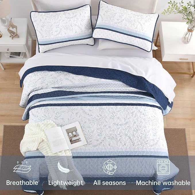 DJY Striped Quilt Set Queen Size - Image 3
