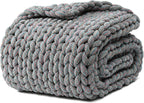 YnM Chenille Weighted Blanket, Handmade Chunky Knitted Design, Soft and Cozy by YNM