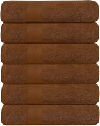 KAHAF COLLECTION 6 Pack Bath Towels Set 100% Ring Spun Cotton, Lightweight by KAHAF+COLLECTION