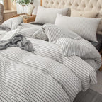 PURE ERA Jersey Knit Duvet Cover Set 100% T-Shirt Heather Cotton Super Soft - Image 5