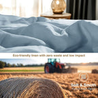 SONORO KATE 100% French Linen Duvet Cover King Size, Soft Breathable - Image 9