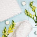 COTTON CRAFT- Euro Spa Set of 2 Luxury Waffle Weave Bath Sheets, Oversized Pure - Image 5