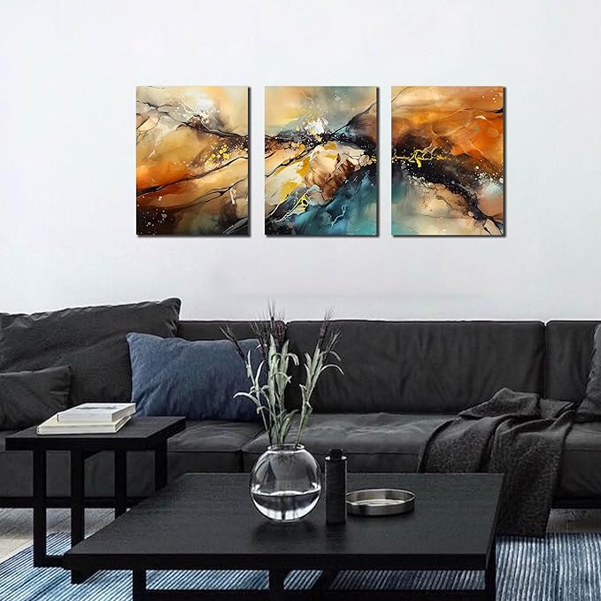 HUBOSKN Abstract Canvas Wall Art - Image 4