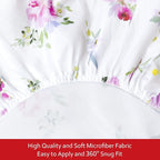 Pack and Play Sheets Girl Red Floral, Compatible - Image 4