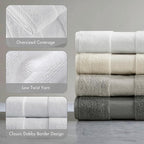 Madison Park Turkish Bath Towel Set 100% Cotton Bath Towel 600GSM Oversized - Image 4