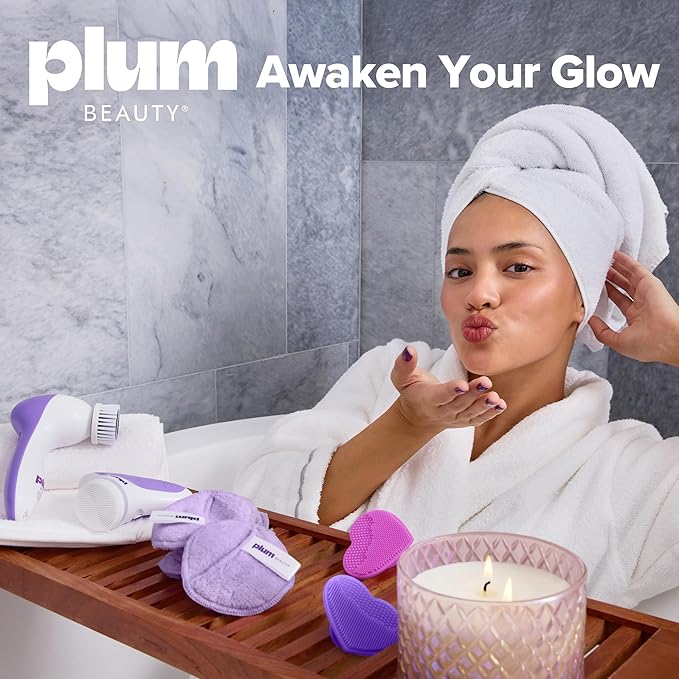 Plum Beauty Heart-Shaped Silicone Skin Scrubber – Manual Facial Cleansing Brush - Image 8
