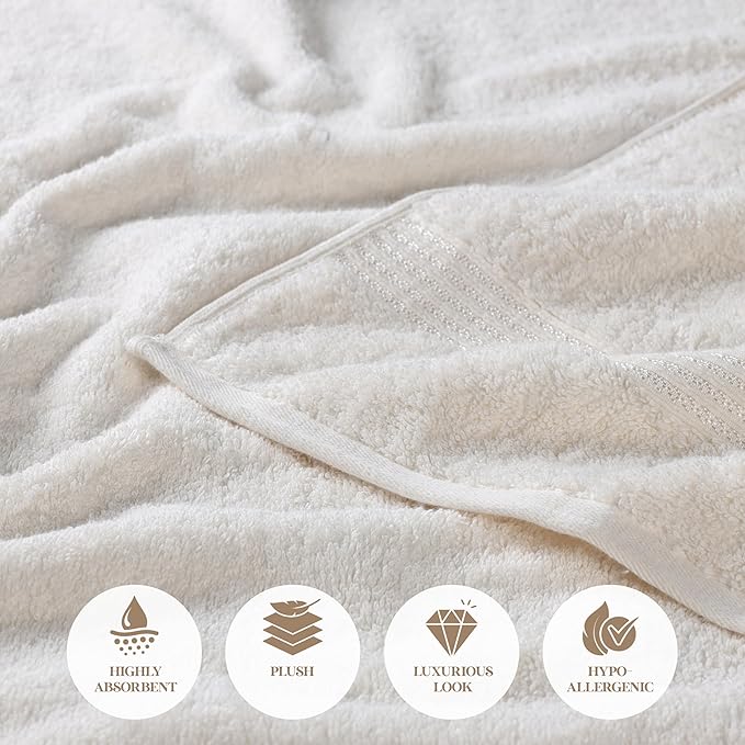 Superior Egyptian Cotton 2-Piece Bath Sheet Towel Set, Oversized Body Towels - Image 8