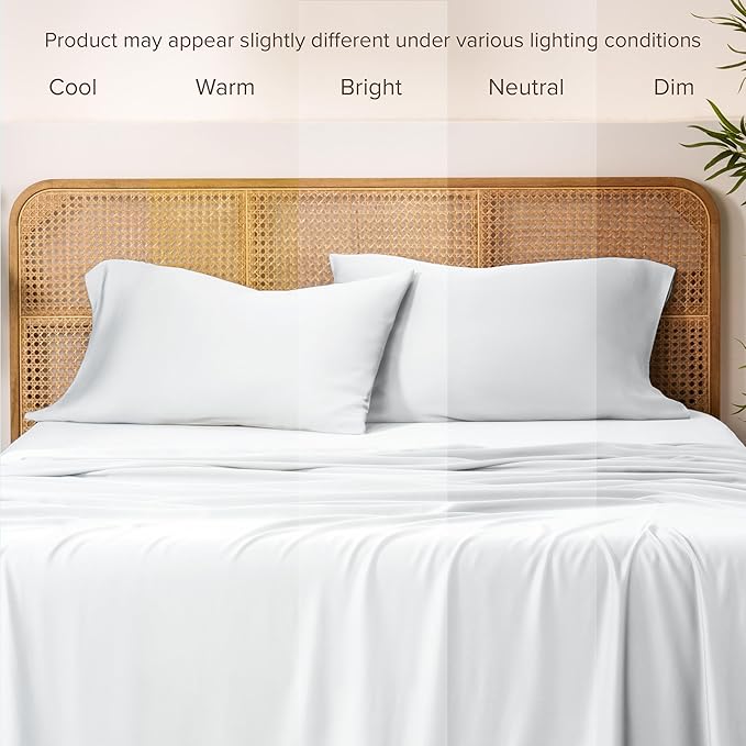 Bare Home 100% Rayon Made from Bamboo Luxury Standard Size Set of 2 Cooling - Image 5