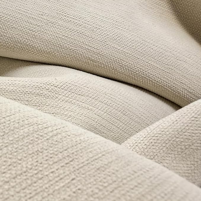 jinchan Chenille Blackout Curtains 84 Inches Long 2 Panels Beige Thermal - Image 5