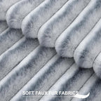 Pallene Faux Fur Plush Throw Pillow Covers 26x26 Set of 2, Luxury Soft Fluffy - Image 2