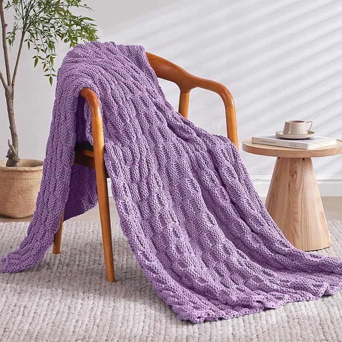 Knitted Weighted Blanket Adult, No Beads Heavy Blanket 60” x 80'' 12lbs - Image 2