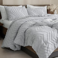 Andency King Comforter Silver Grey, Boho Grey Soft Warm Bedding Comforter Sets by Andency