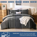 CozyLux Twin XL Comforter Set Dark Grey - Image 6