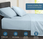 Royale Linen 400 Thread Count 100% American Grown Cotton Fitted Sheet Twin Size - Image 3