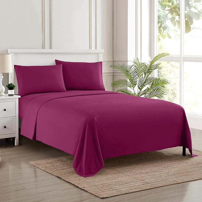 Twin Sheets - Breathable Luxury Sheets - 1800 Supreme Collection Extra Soft by SweetHomeCollection
