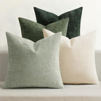 MIULEE Pack of 4 Couch Throw Pillow Covers 18x18 Inch Neutral Green Soft by MIULEE