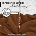 KAHAF COLLECTION 100% Cotton Bath Towels, 24x48 Pack of 6 Towels, Quick Dry - Image 2