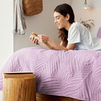 Exclusivo Mezcla Twin Quilt Bedding Set, Lightweight Lilac Quilts Twin Size - Image 4