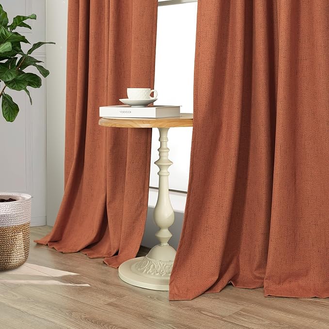 Pitalk Terracotta Blackout Curtains - Image 9