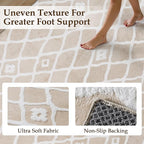 Ivory 5x7 Area Rug Moroccan Shag Living Room Washable Carpet Soft Non Shedding - Image 2