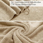4 Piece Extra Large Bath Towels Set 35x70 Inches - Image 6