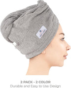 American Soft Linen 100% Cotton Hair Towels - Image 3