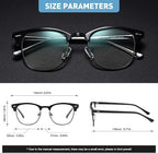 Blue Light Blocking Glasses Vintage Half Frame UV Clear Lens Anti Eyestrain - Image 3