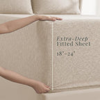 Hearth & Harbor Bed Sheets, Luxury Soft 6 Piece Bed Sheet Set Extra Deep Pocket - Image 3
