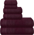 Ultra Soft 6 Pack Cotton Towel Set, Contains 2 Bath Towels 28x55 inch, 2 Hand by Unknown