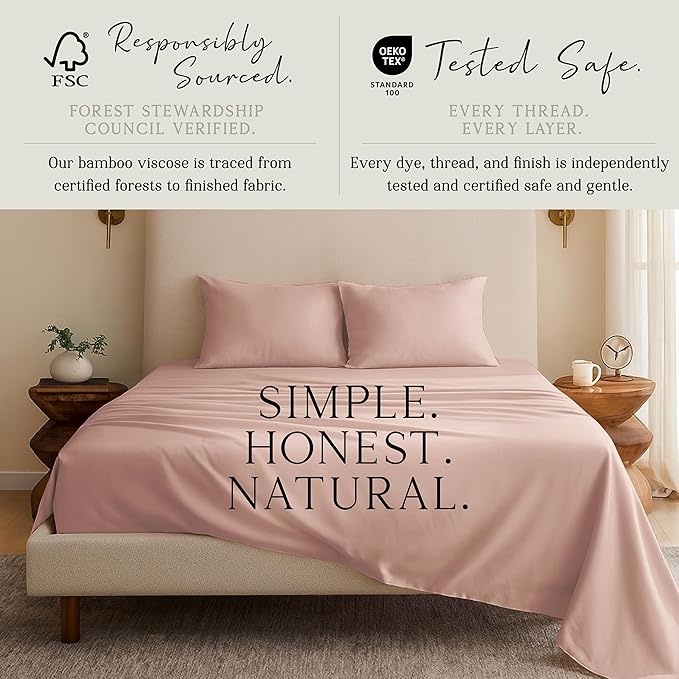 Karissa Mae Cooling Bamboo Viscose King Size Pillowcase Set | 100% FSC - Image 4