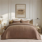 EVERGRACE Cross Stitch Pre-Washed Cotton Quilt Bedding Set Queen Size, - Image 9