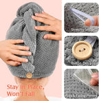 YFONG 2 Pack Microfiber Hair Towel Wrap - Image 5