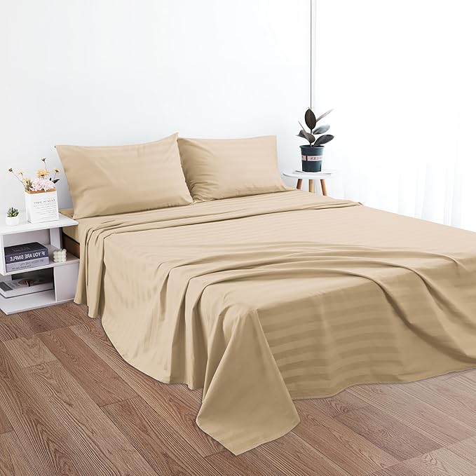 Cotton Calking Flat Sheet Only, 600 Thread Count 100% Egyptian Cotton Top Sheet - Image 5