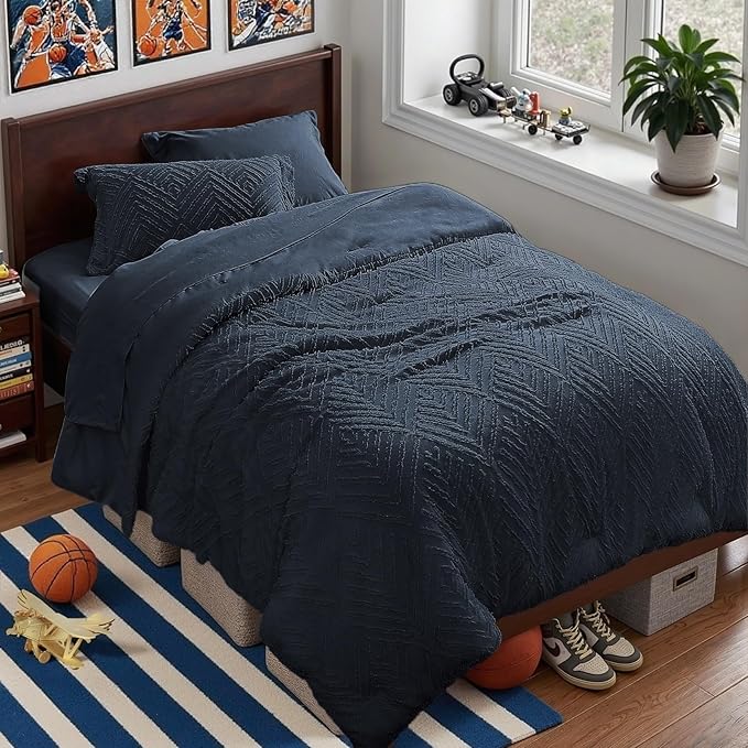 Zzlpp Twin Comforter Set 5 Pieces, All Season Boho Bedding Sets by ZZLPP