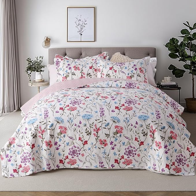 GOONE XL Queen Quilt Set 90"x96", Lightweight Quilts Queen Size - Image 9