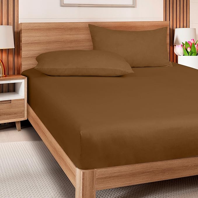 ROYALE LINENS 300 Thread Count 100% Long Staple Combed Cotton Fitted Sheet King - Image 8