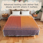 Electric Heated Blanket Throw Size 50"x60", Soft Flannel - Image 6