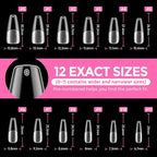 UNA GELLA Long Coffin Nail Tips: 216pcs Coffin Acrylic Fake Nails Full Cover - Image 8