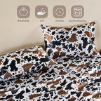 MR&HM Satin Bed Sheets with Elastic Corner Straps, Full Size Sheets Set - Image 6