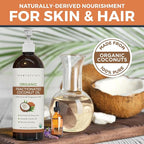 Viva Naturals Organic Fractionated Coconut Oil, 16 fl oz – Skin & Hair - Image 2