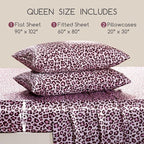 MR&HM Satin Bed Sheets with Elastic Corner Straps, Queen Size Sheets Set - Image 2
