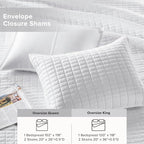 Comfort Spaces White Oversized Queen Quilt Set 102"x118" Bedspread Quilted - Image 5