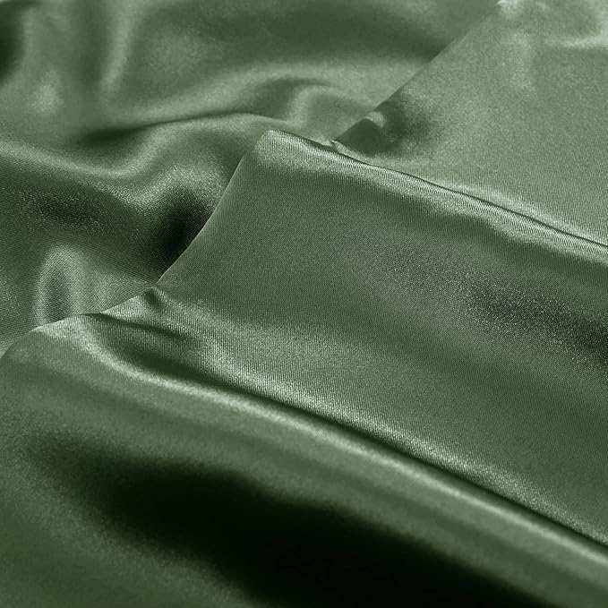 Aormenzy Satin Body Pillow Cover Set of 2, 20x54 Inches Woodland Green Body - Image 5