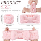DiyJibb 9 Pcs Spa Headband for Washing Face, Skincare Headband and Wristband Set - Image 9
