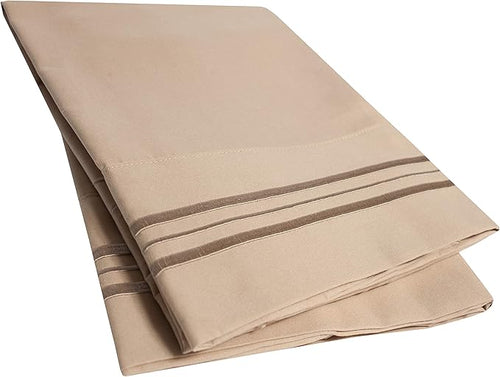 2 Pack Pillow Case Set 1800 Series Fine Brushed Microfiber Pillowcases by SweetHomeCollection