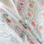 SUSYBAO Flower Paisley Duvet Cover Queen 100% Cotton 3 Pcs Set 1 Vintage - Image 4