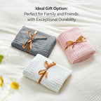 BEDELITE Flannel Pillow Cases Queen Size Set of 2, Decorative Waffle Weave - Image 7